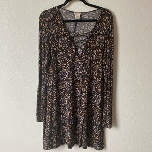 Long sleeve floral dress